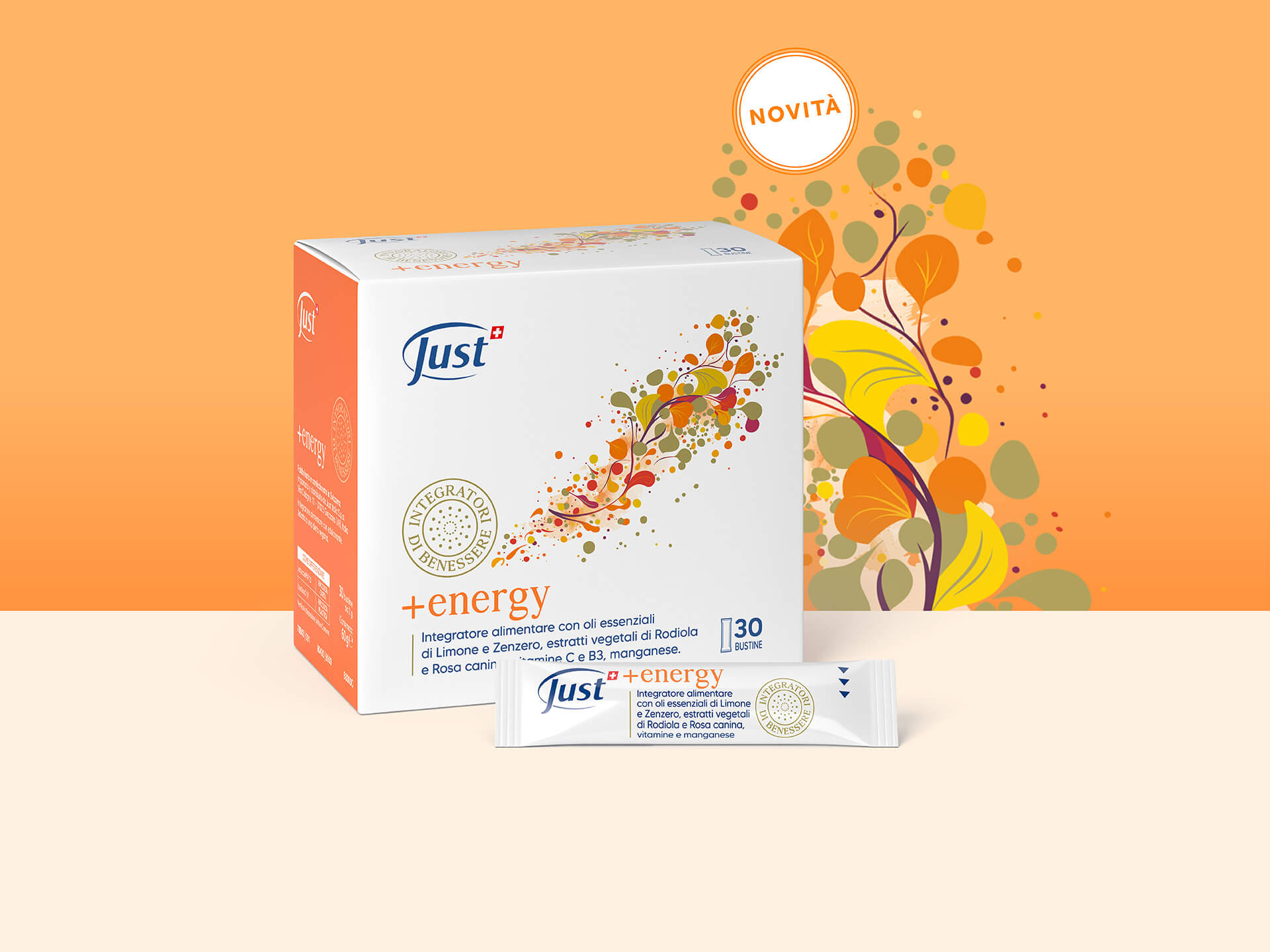 Confezione di integratore al pompelmo rosa con 30 bustine monodose